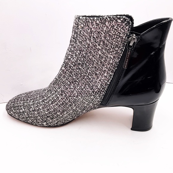 {Donald J. Pliner} Jakk Tweed/Patent Leather Boots - Picture 5 of 16